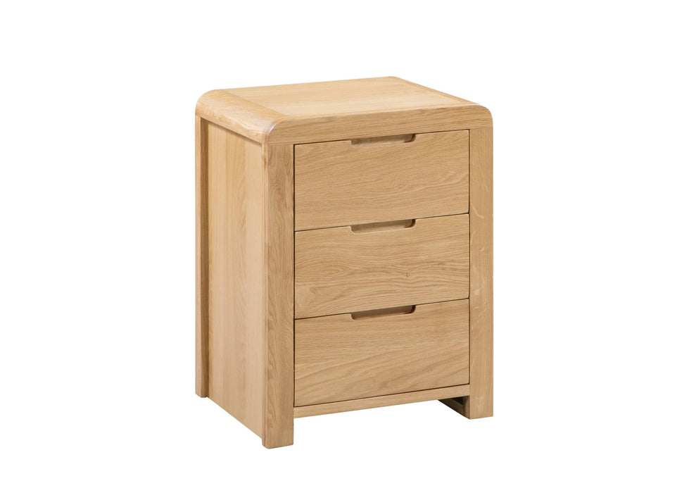 Curve 3 Drawer Bedside Bedside Tables Julian Bowen V2 