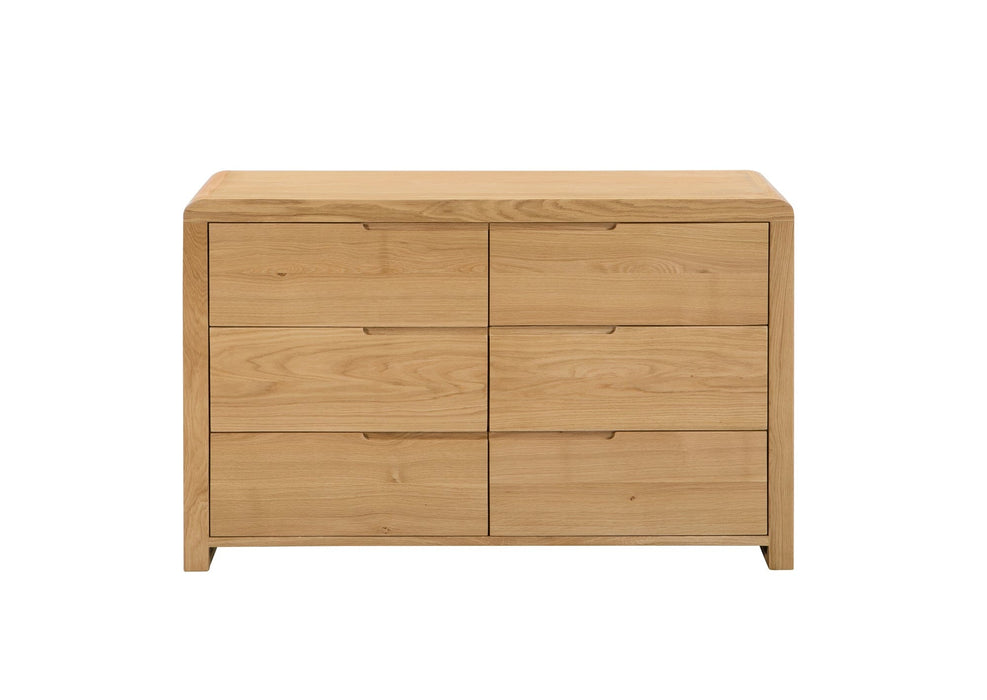 Curve 6 Drawer Wide Chest Chest of Drawers Julian Bowen V2 