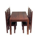 Toko Dark Mango 6 Ft Dining Set Magno Wooden Chairs Toko IHv2 