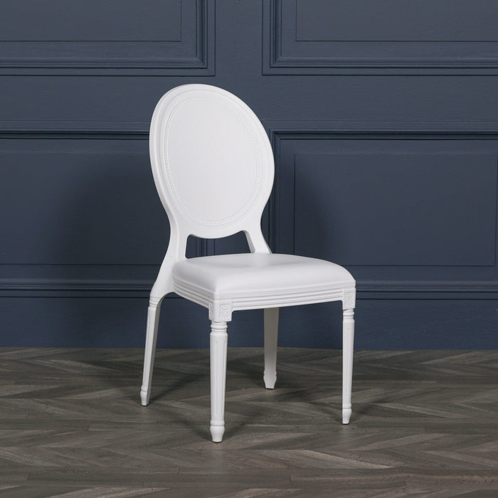 White Louis Chair Accent Chair Maison Repro 