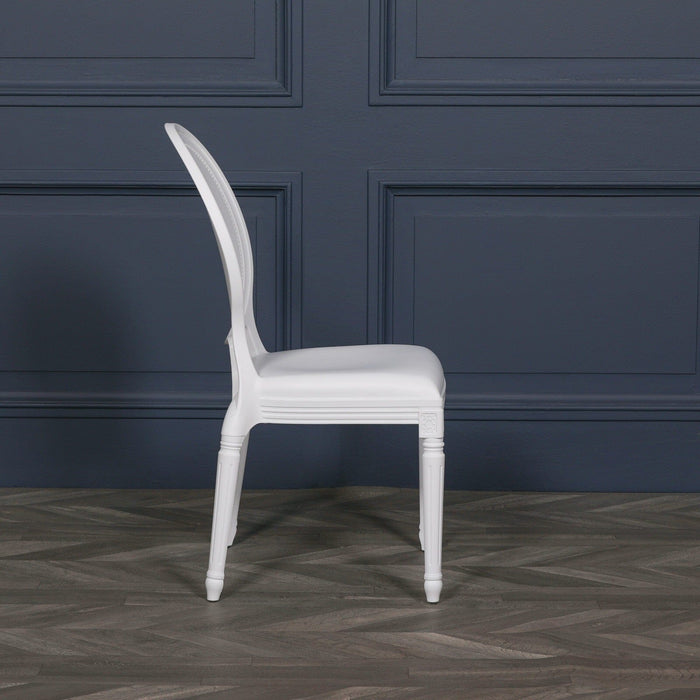 White Louis Chair Accent Chair Maison Repro 