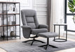 Denver Swivel Recliner And Stool Grey FP 