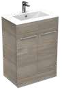 Duet 600mm 2 Door Floor Standing Unit Grey Ash Supplier 141 