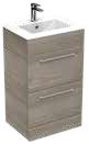 Duet 500mm 2 Drawer Floor Standing Unit Grey Ash Supplier 141 