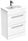 Duet 500mm 2 Drawer Floor Standing Unit White Supplier 141 