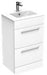 Duet 600mm 2 Drawer Floor Standing Unit White Supplier 141 