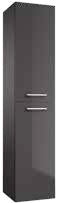 Duet 2 Door Tall Boy Unit Wall Hung Anthracite Supplier 141 