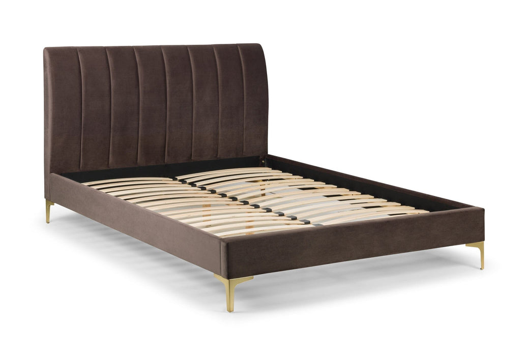 Deco Scalloped Velvet Bed Frame 150Cm Bed Frames Julian Bowen V2 