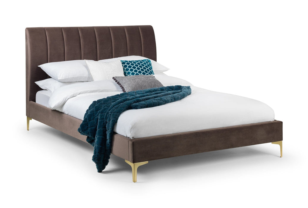 Deco Scalloped Velvet Bed Frame 135Cm Bed Frames Julian Bowen V2 