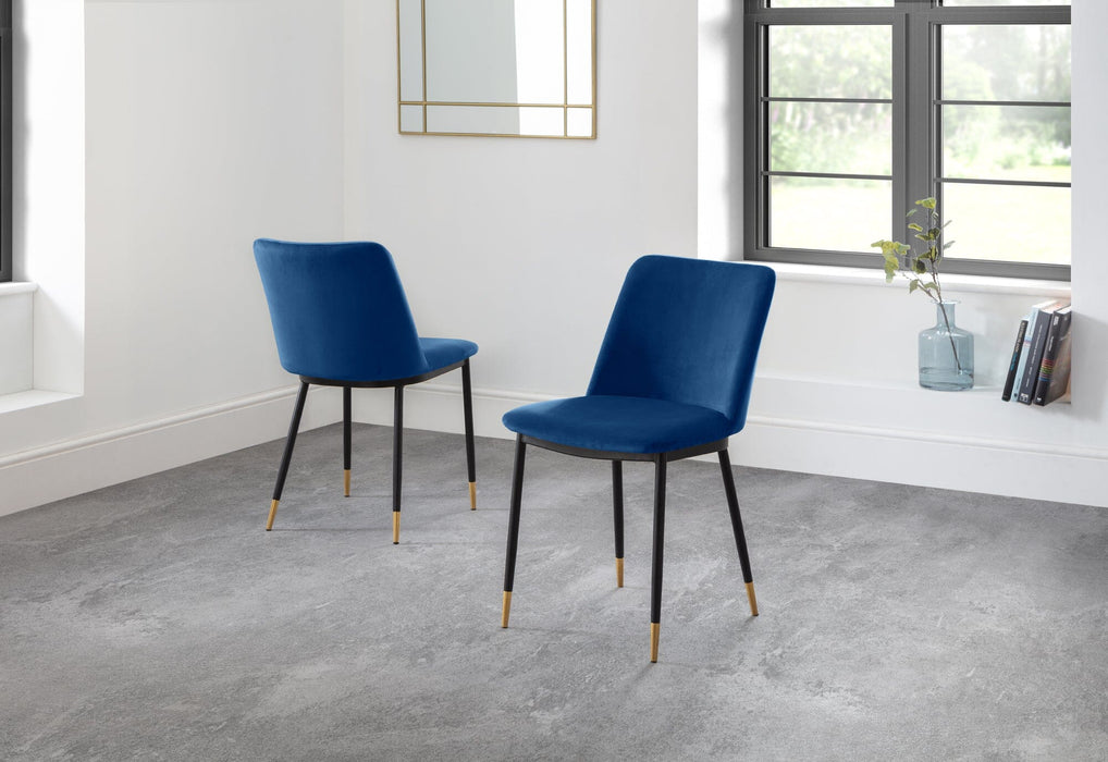 Delaunay Dining Chair - Blue (2 Per Box) Dining Chairs Julian Bowen V2 