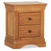 Delta Oak 2 Drawer Locker Bedside Table Gannon 