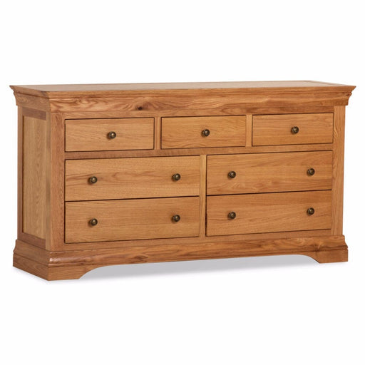 Delta Oak 3+4 Drawer Wide Chest Chest of Drawers Gannon 