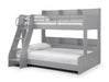 Domino Triple Sleeper Light Grey Bunk Beds Julian Bowen V2 