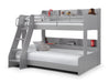 Domino Triple Sleeper Light Grey Bunk Beds Julian Bowen V2 