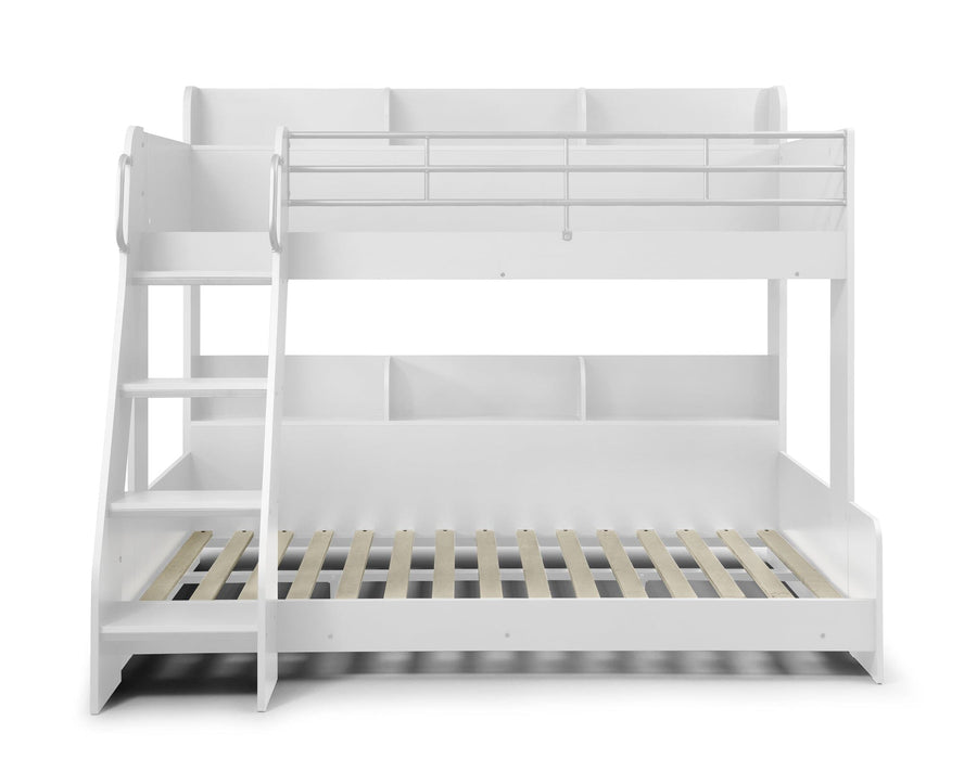 Domino Triple Sleeper White Bunk Beds Julian Bowen V2 