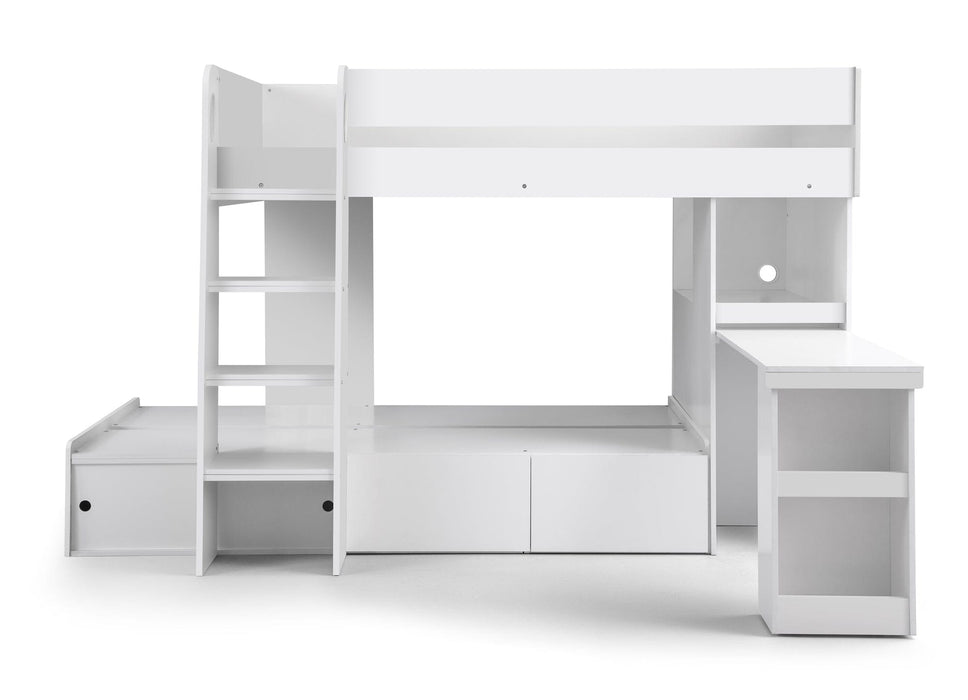 Eclipse Bunk Bed - White Bunk Beds Julian Bowen V2 