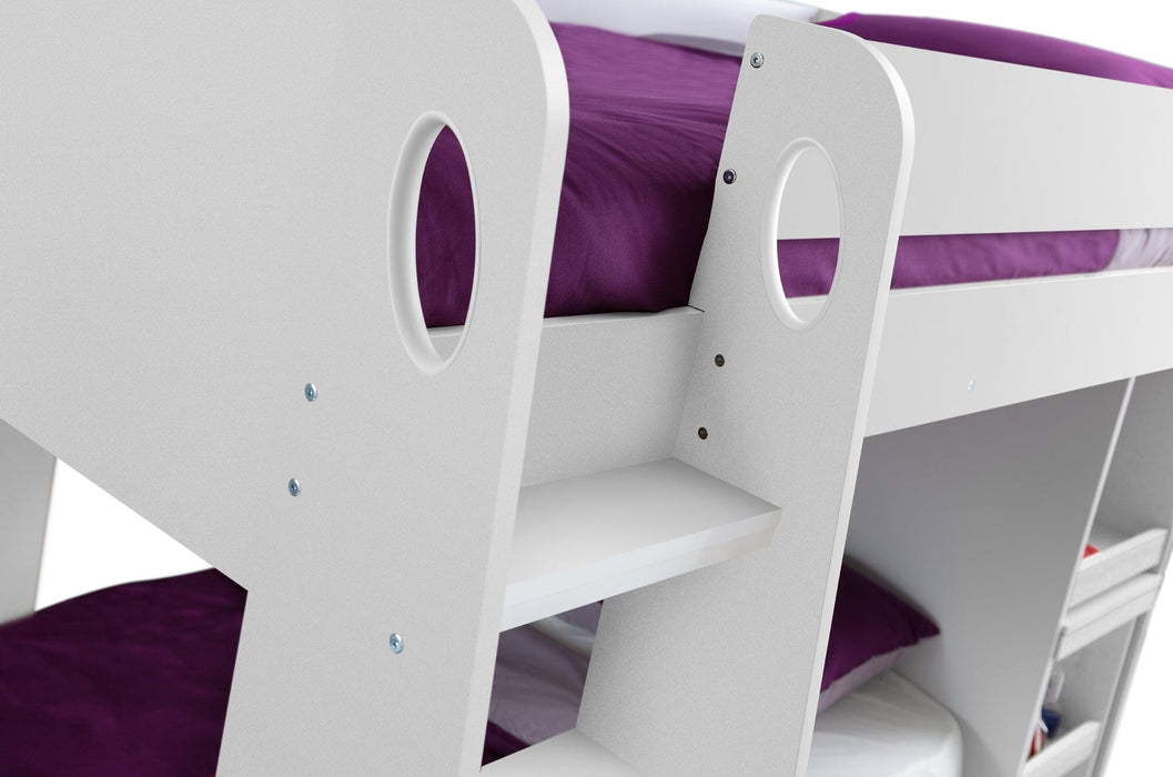 Eclipse Bunk Bed - White Bunk Beds Julian Bowen V2 