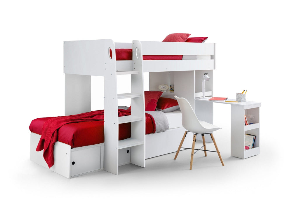 Eclipse Bunk Bed - White Bunk Beds Julian Bowen V2 