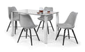 Enzo Glass Top Dining Table Dining Tables Julian Bowen V2 