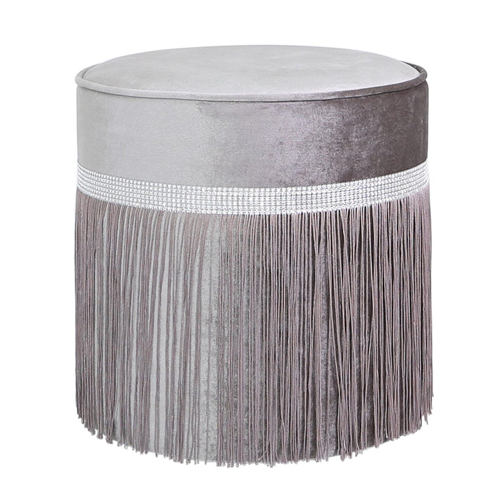 Value Grey Round Stool with Diamante Band Dressing Stool CIMC 