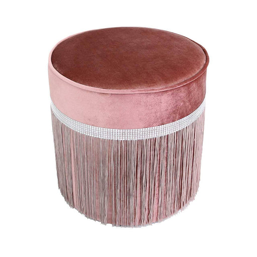 Value Pink Round Stool with Diamante Band Dressing Stool CIMC 