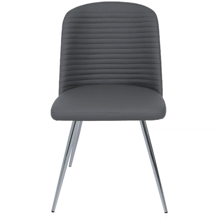 Value Zara Grey Faux Leather Dining Chair Dining Chairs CIMC 