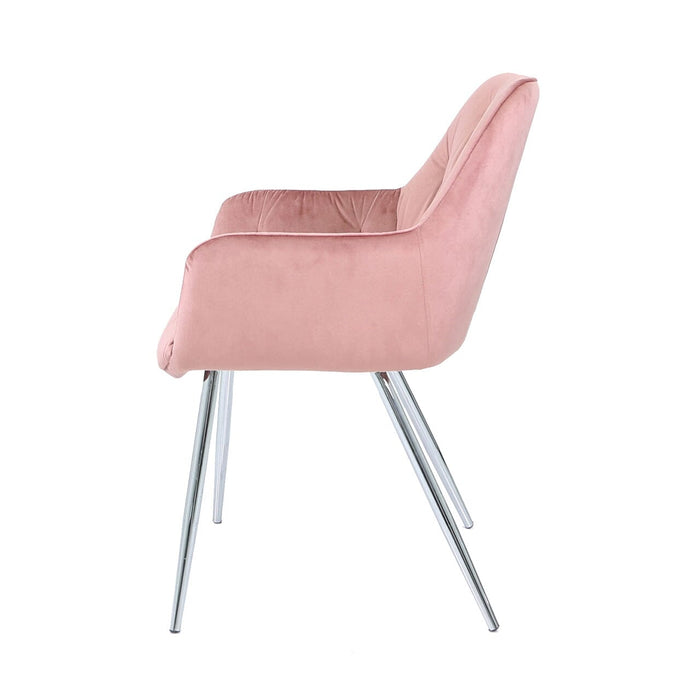 Stella Rose Pink Velvet Dining Chair Dining Chairs CIMC 