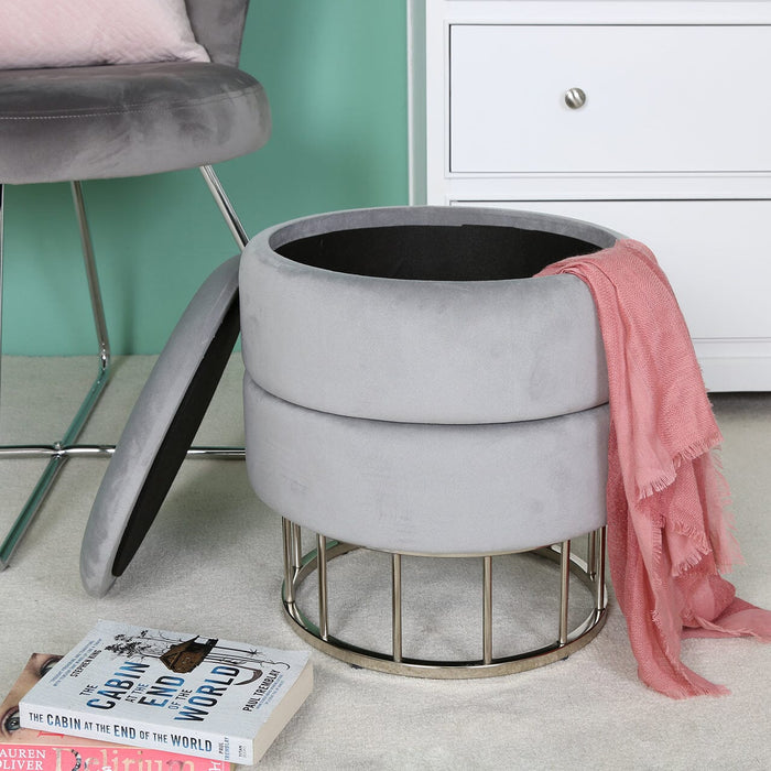 Value Grey Round Storage Stool Dressing Stool CIMC 