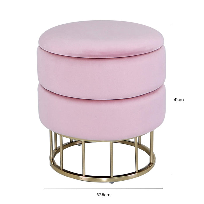 Value Blush Pink Round Storage Stool Dressing Stool CIMC 