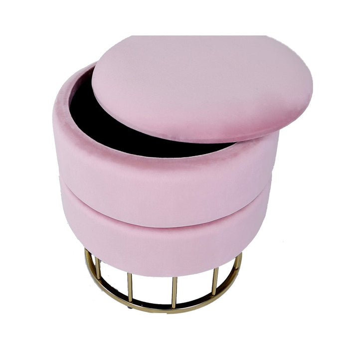 Value Blush Pink Round Storage Stool Dressing Stool CIMC 