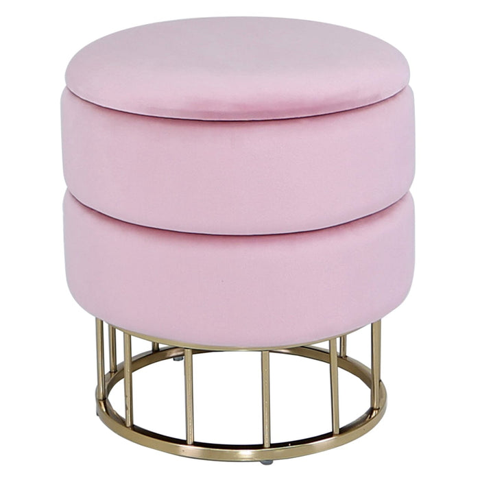 Value Blush Pink Round Storage Stool Dressing Stool CIMC 