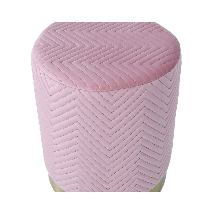 Value Blush Pink Patterned Round Footstool Foot Stool CIMC 