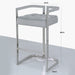 Harry Stainless Steel Bar Stool With Grey Velvet Seat Bar Stools CIMC 