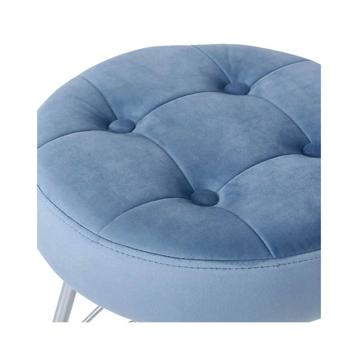 Value Alice Light Blue Tufted Stool Dressing Stool CIMC 