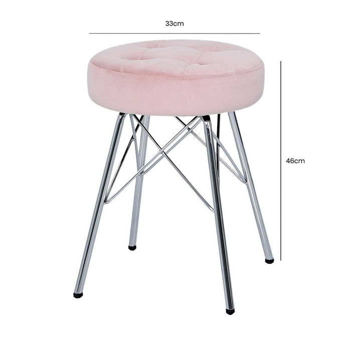 Value Alice Light Pink Tufted Stool Dressing Stool CIMC 