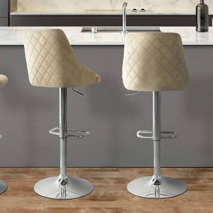 Dahlia Champagne Velvet Bar Stool Dressing Stool CIMC 