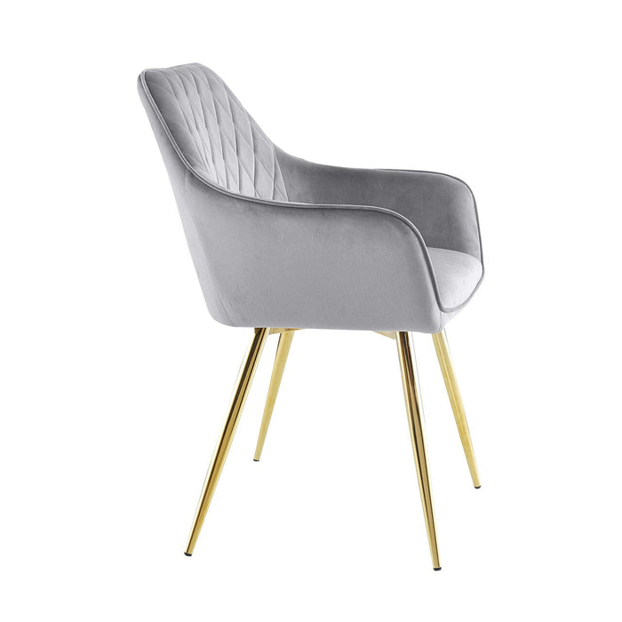 Quinn Grey With Gold Legs Dining Chair Dining Chairs CIMC 