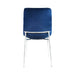 Value Zula Blue Dining Chair With Chrome Legs Dining Chairs CIMC 