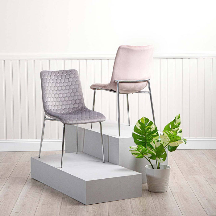 Value Zula Grey Dining Chair With Chrome Legs Dining Chairs CIMC 