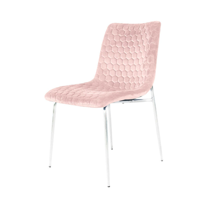 Value Zula Pink Dining Chair With Chrome Legs Dining Chairs CIMC 