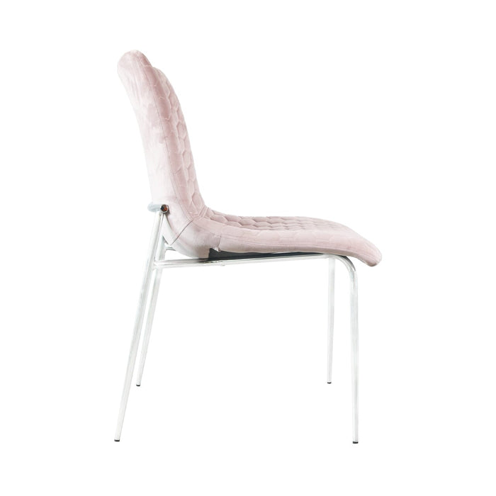 Value Zula Pink Dining Chair With Chrome Legs Dining Chairs CIMC 