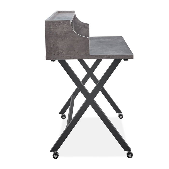 Fredrik Grey Marble Desk (Flatpack) Desks Gannon 