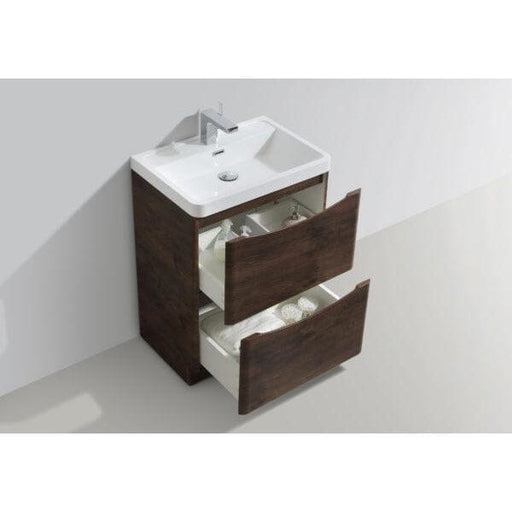 Bali Chestnut 600mm Free Standing Cabinet & Ceramic Basin Bathroom Furniture Vendor 116 