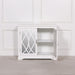 White Mirrored 2 Door Cupboard Display Cabinet Maison Repro 