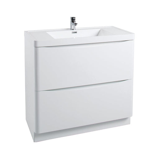 Bali Gloss White 900mm Floor Standing Cabinet & Basin Bathroom Furniture Vendor 116 