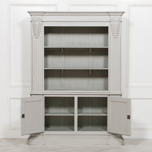 Large Grey Open Bookcase Bookcase Maison Repro 