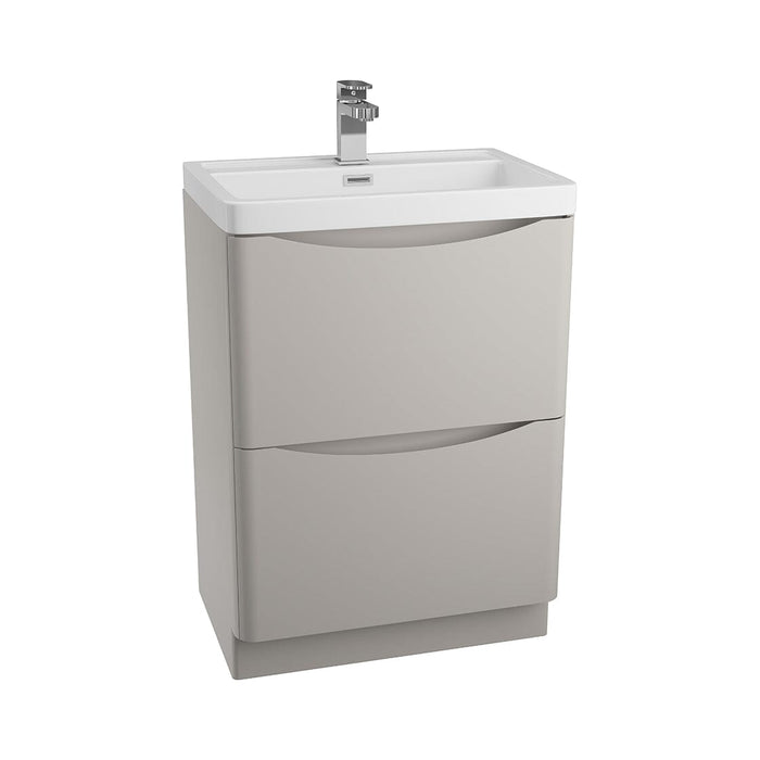 Bali Grey 600mm Floor Standing Cabinet & Polymarble Basin Bathroom Furniture Vendor 116 