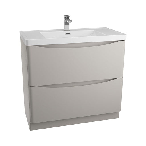 Bali Grey 900mm Floor Standing Cabinet & Polymarble Basin Bathroom Furniture Vendor 116 