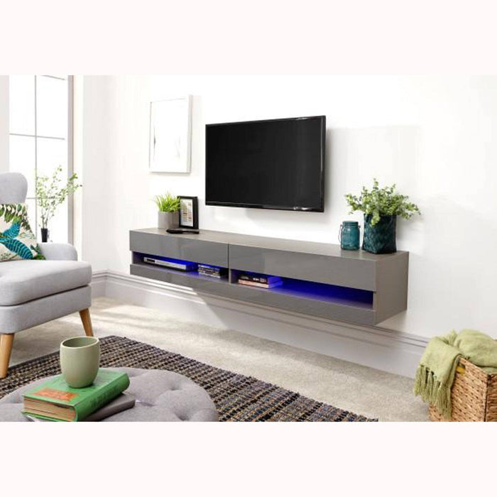 Galicia 150cm Wall Tv Unit With LED Grey TV Unit GW 