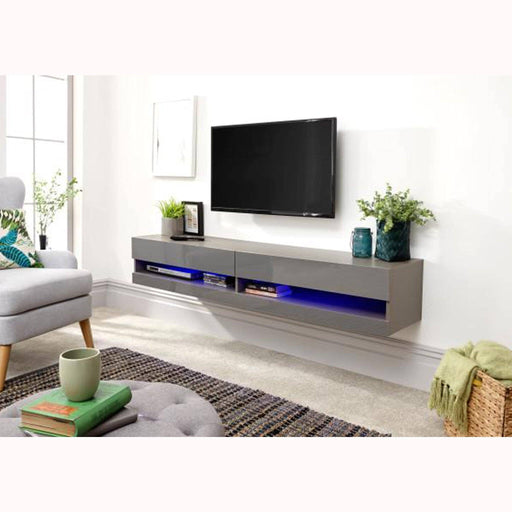 Galicia 180cm Wall Tv Unit With LED Grey TV Unit GW 